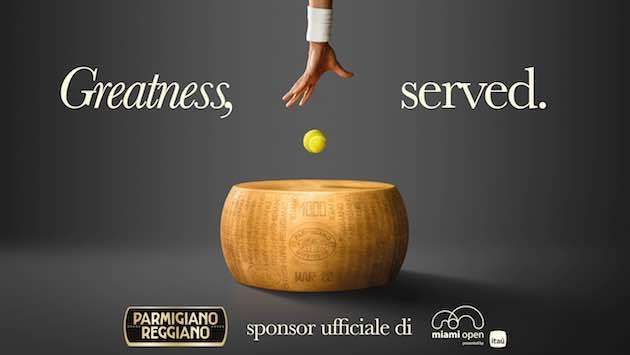 Il Consorzio del Parmigiano Reggiano sponsor ufficiale del Miami Open 2025 di tennis