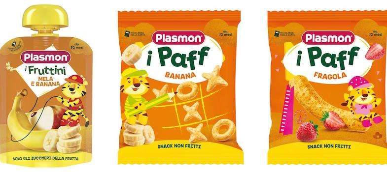 Nuovi frullati, paff e barrette negli snack Plasmon